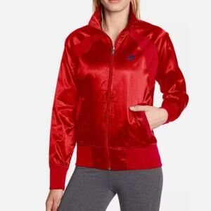 Nike Relay Track Jacket - satin bomber style 502897 Grey tag Sportswear MED